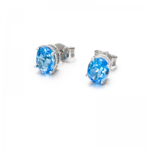 Pendientes de Topacio Azul y plata 925